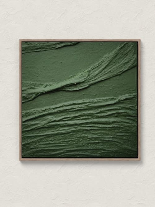 Green Sculptural Wall Art | Paintings by Serge Bereziak