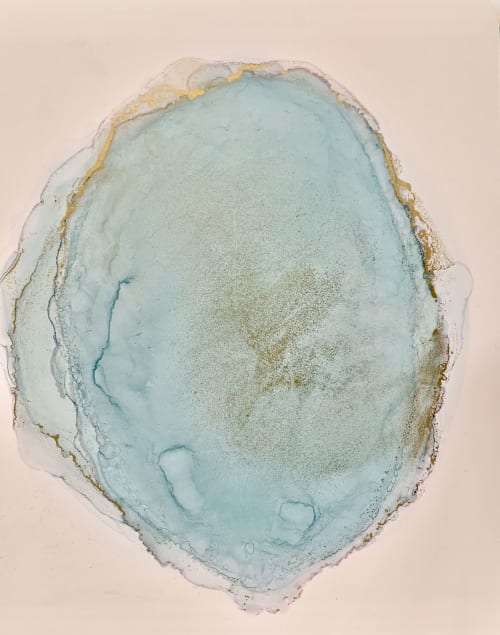 Source #19 & 20, metallic wash paintings | Oil And Acrylic Painting in Paintings by Kate Wilson Fine Art
