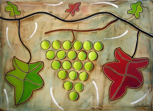 Uva bianca | Mixed Media in Paintings by Andrea Benetti