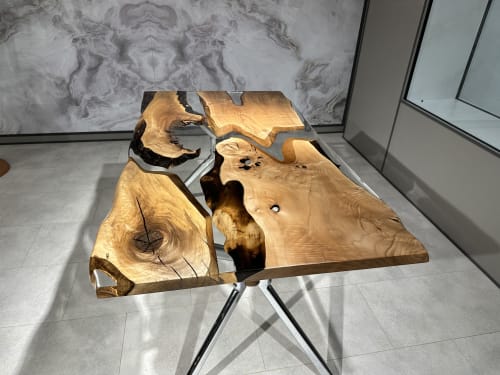 Special Ultra Clear Epoxy Table, Live Edge Epoxy Resin Table | Tables by Gül Natural Furniture