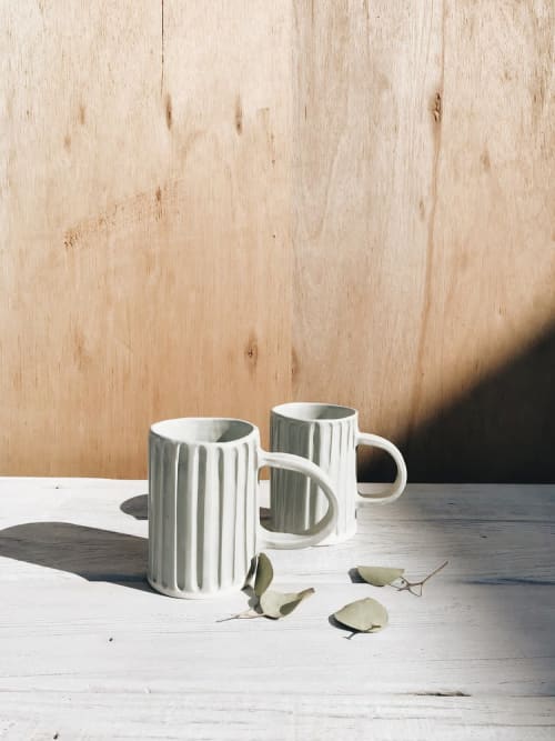 Ceramic Lined Mug in Grey | Drinkware by Bridget Dorr