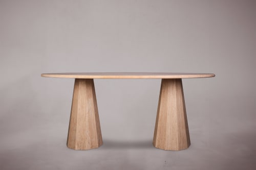Travertine Dining Table. Marble Dining Table. Dining Table. | Tables by HamamDecor LLC