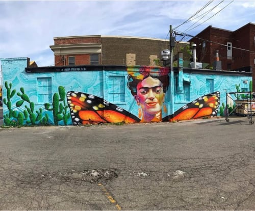 Frida | Street Murals by Anya Mielniczek | La Tortilleria in Toronto