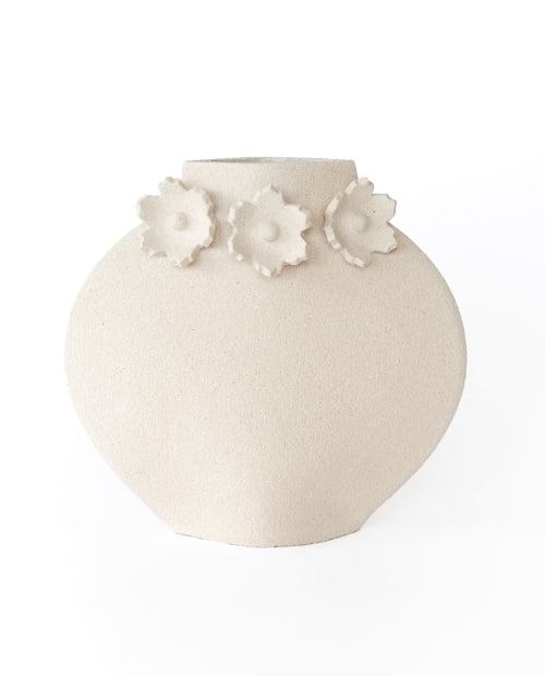 Ceramic Vase 'Sculptural Flowers' | Vases & Vessels by INI CERAMIQUE