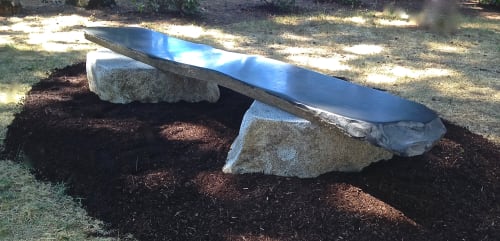 Time Capsule Bench | Public Sculptures by Dave Haslett | Clackamas Community College in Oregon City