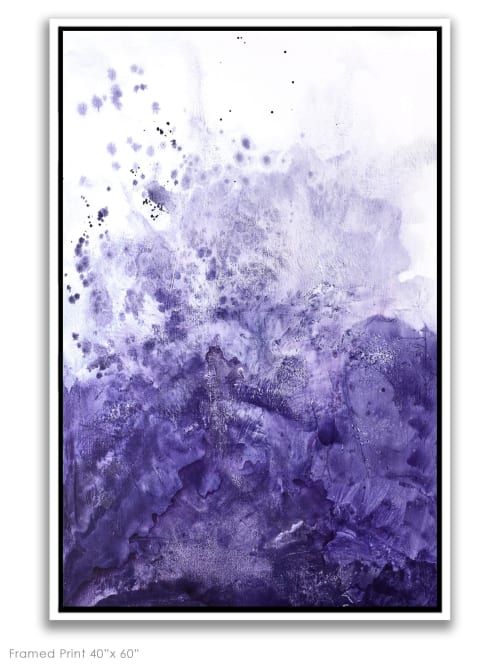 Water & Salt Purple | Oil And Acrylic Painting in Paintings by Nicolette Atelier