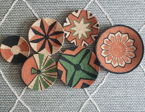 Set of 6 Boho Wall Plate Decor | Decorative Objects by Sarmal Design