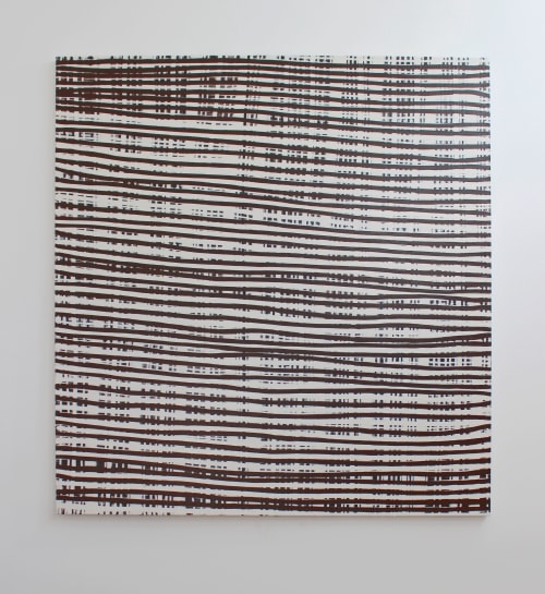 Brown Line Grid 2020 | Paintings by Terri Brooks