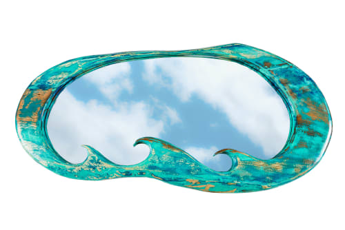 Blue Hawaii Mirror | Decorative Objects by Nadia Fairlamb Art