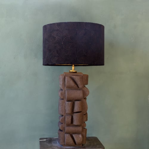 Brownie handbuilt unique ceramic lamp base. | Lamps by Ingrid Vermulst by Studio Wild Orange