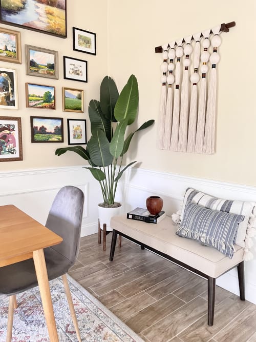 Fiber Pearls Banbas sculpture - Macrame Wall hanging | Wall Hangings by HILO Fiber Art