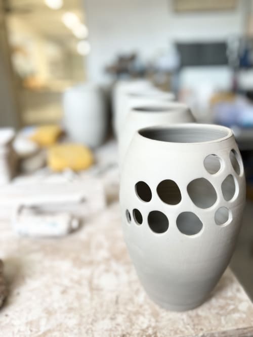 Seagrass Pottery Coral Inspired Stoneware Vase | Vases & Vessels by Seagrass Pottery