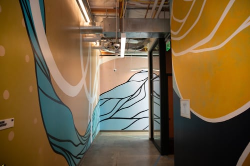 Flow Mural at Google | Murals by Strider Patton | Google HQ, Mountain View, CA in Mountain View