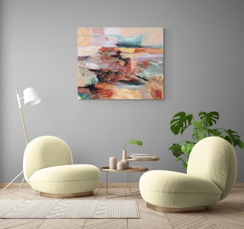 'Windy Day' Large Oil and Acrylic on Canvas | Paintings by Simona G