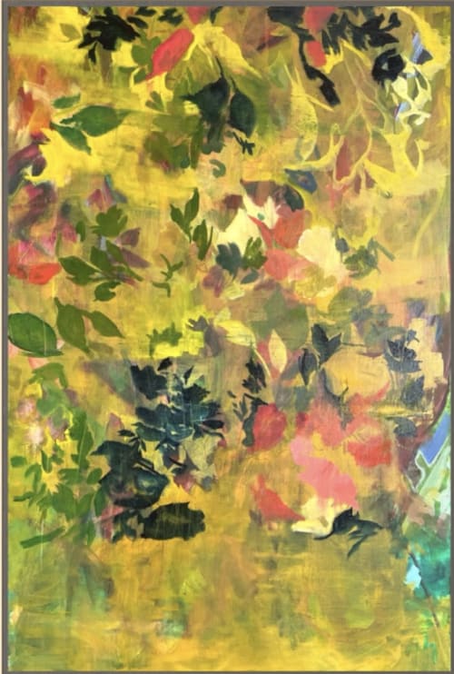 Yellow Wallpaper | Oil And Acrylic Painting in Paintings by Tiffany Lippincott Art