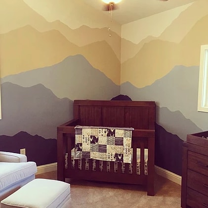 Mountain Baby Room Mural | Murals by Ursula Xanthe Young