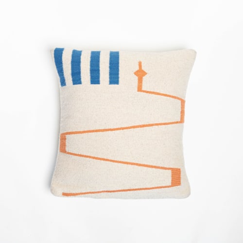 Serpents & Ladders Blanco Floor Pillow | Pillows by k-apostrophe