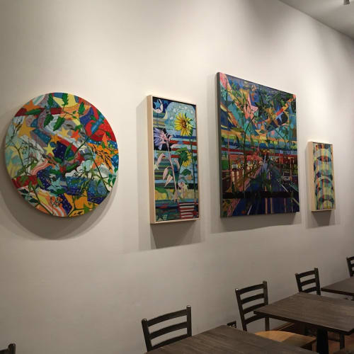 Painting Installations | Paintings by Shawn Demarest | Red E Café in Portland