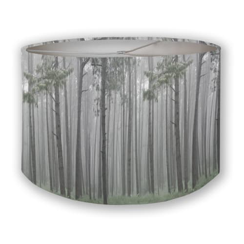 Foggy Forest Lampshade | Floor Lamp in Lamps by Ri Anderson