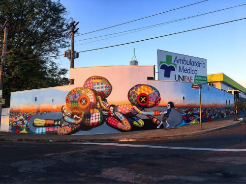 "Love restores" Mural | Murals by Tinho | Medical clinic UniFAE in Vila Conrado