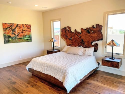 Redwood Burl and Walnut Bedroom Package | Beds & Accessories by Lumberlust Designs