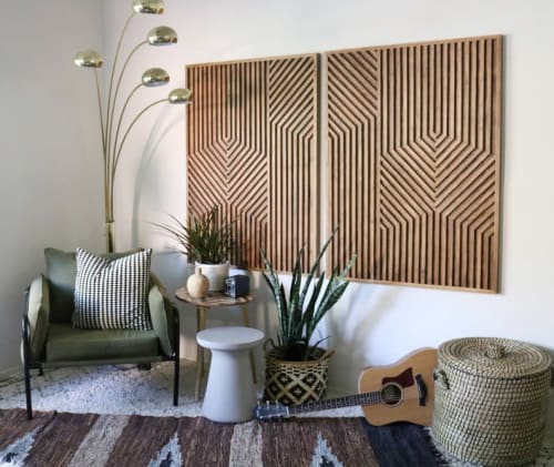 Wood Art, Wood Wall Art, Geometric Wood Art, Geometric Wall | Wall Hangings by Blank Space Studios