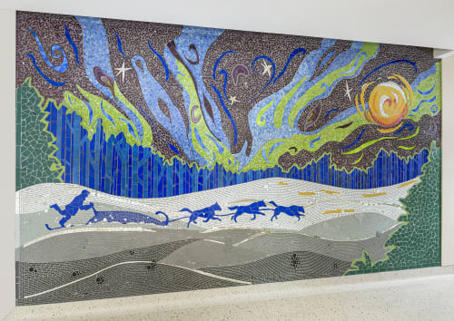 Winter Run | Public Mosaics by Stacia Goodman Mosaics