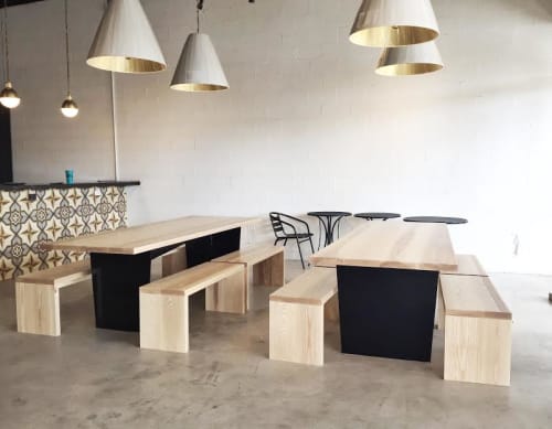 Communal Tables with Ash Benches | Tables by Philip Goold | Bottlecraft Beer Shop & Tasting Room in Virginia Beach