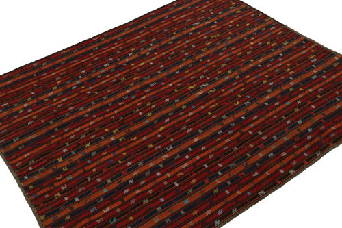 Vintage Afghan Tribal Kilim Rug, with Geometric Stripes | Area Rug in Rugs by Rug and Kilim