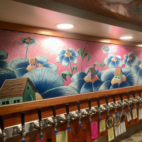 Spring Flowers | Murals by Tony Zellaha Art | Mountain Sun Pub & Brewery in Boulder