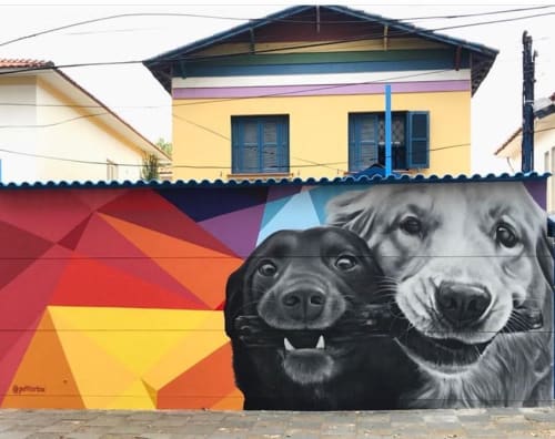 Dog Mural | Street Murals by snek arte | Buddies Daycare & Hotel in Moema