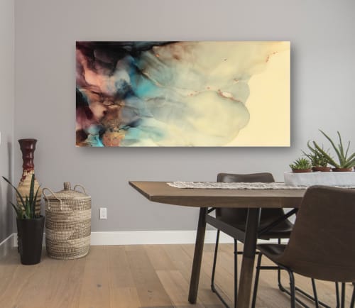 'OYSTER V' - Luxury Epoxy Resin Abstract Artwork | Oil And Acrylic Painting in Paintings by Christina Twomey Art + Design