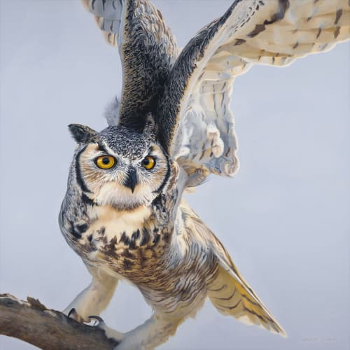 Your Time Will Come (Great Horned Owl) | Paintings by Nikita Coulombe