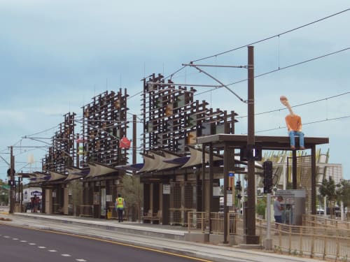 Artworks for a light rail station | Public Sculptures by Hans van Meeuwen