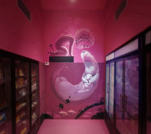 Animal Friendship 3 | Murals by Animalitoland | Veggie Room in Madrid