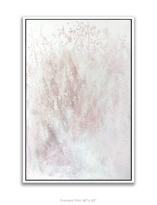Water & Salt Pink | Oil And Acrylic Painting in Paintings by Nicolette Atelier