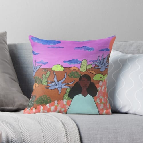 "Prickly Road to Peace" Throw Pillow | Cushion in Pillows by Peace Peep Designs