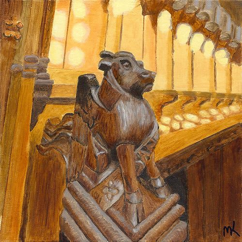 Scottish Gargoyle - Vibrant Giclée Print | Prints in Paintings by Michelle Keib Art