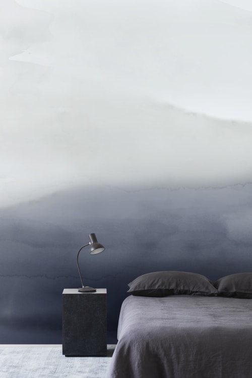 Wash Wallpaper - Ink | Wall Treatments by Emma Hayes