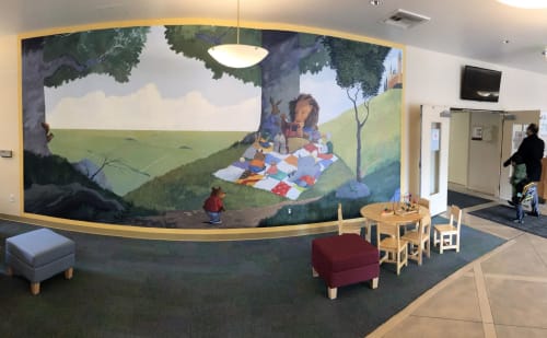 Harker Preschool Mural | Murals by Scott Willis | The Harker School - Preschool Campus in San Jose