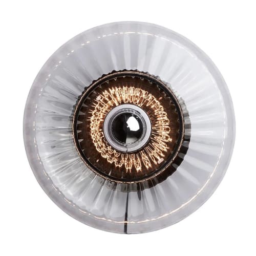 New Wave Optic Wall Sconce  XL Clear | Sconces by Marie Burgos Design and Collection