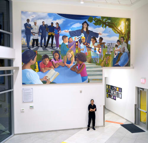 The Growth of Our Beloved Neighborhood, 2026, Mural | Paintings by Juan Diaz | The Heights Foundation/The Heights Center in Fort Myers