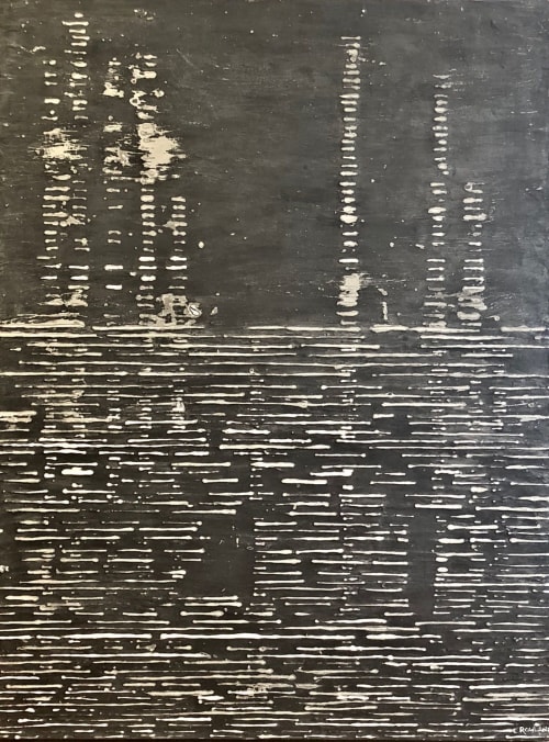 "Help" from the music soundwave series - sold inquire about | Paintings by L Rowland Contemporary Art