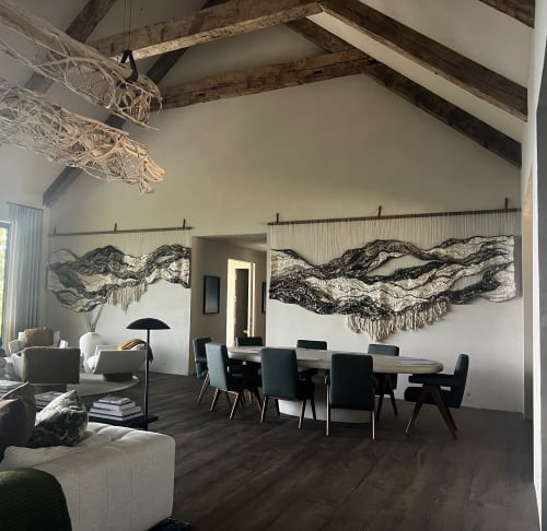 Large Custom Woven Wall Hanging | Embroidery in Wall Hangings by Rebecca Whitaker Art