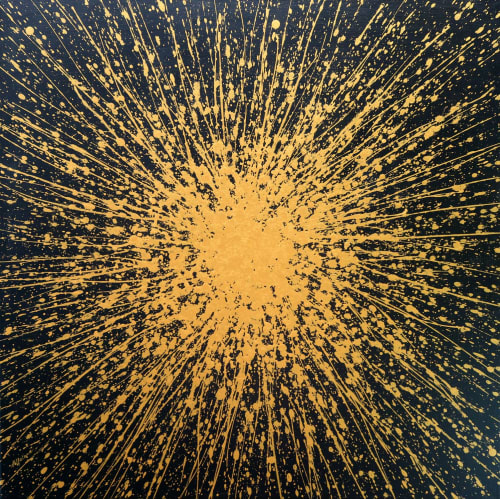 Gold Star | Oil And Acrylic Painting in Paintings by Isabelle Pelletane