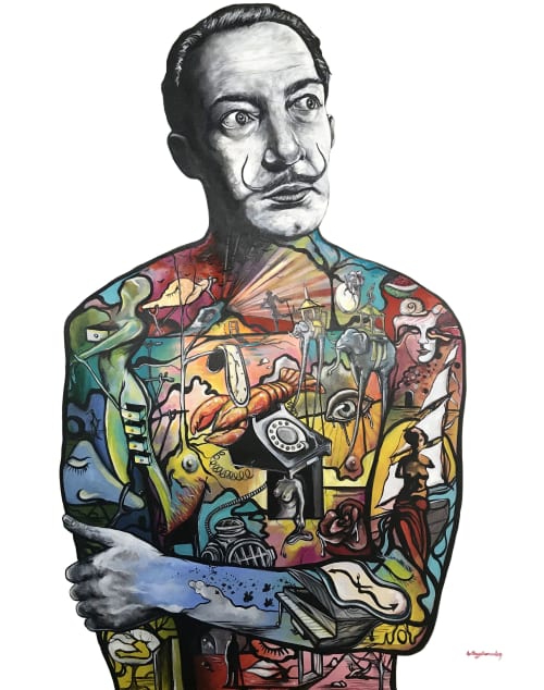 Salvador Dali | Oil And Acrylic Painting in Paintings by Anthony Hernandez Art