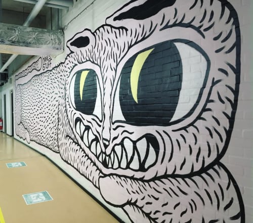 DTU Skylab Mural | Murals by Matilde Digmann | DTU Skylab in Kongens Lyngby