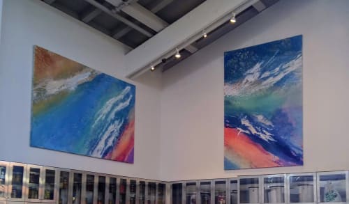 Turning Tides-  monumental diptych with changeable orientation | Paintings by Paul Seftel