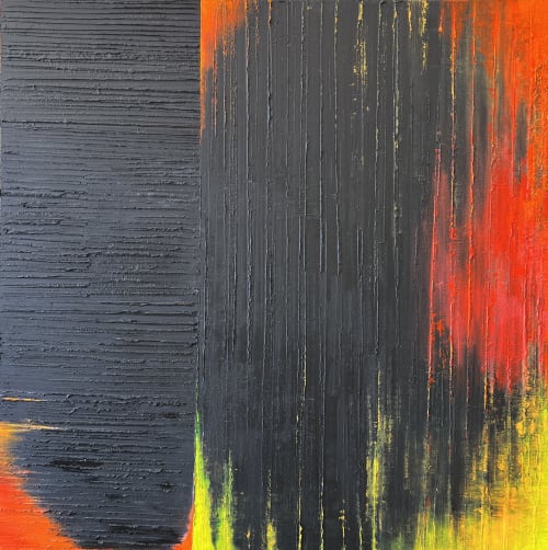 Canvas On Fire | Oil And Acrylic Painting in Paintings by Catherine Détraves