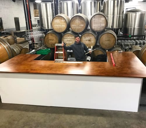 Hudson Valley Brewery in Beacon | Furniture by Bear Mountain Woodworking | Hudson Valley Brewery in Beacon
